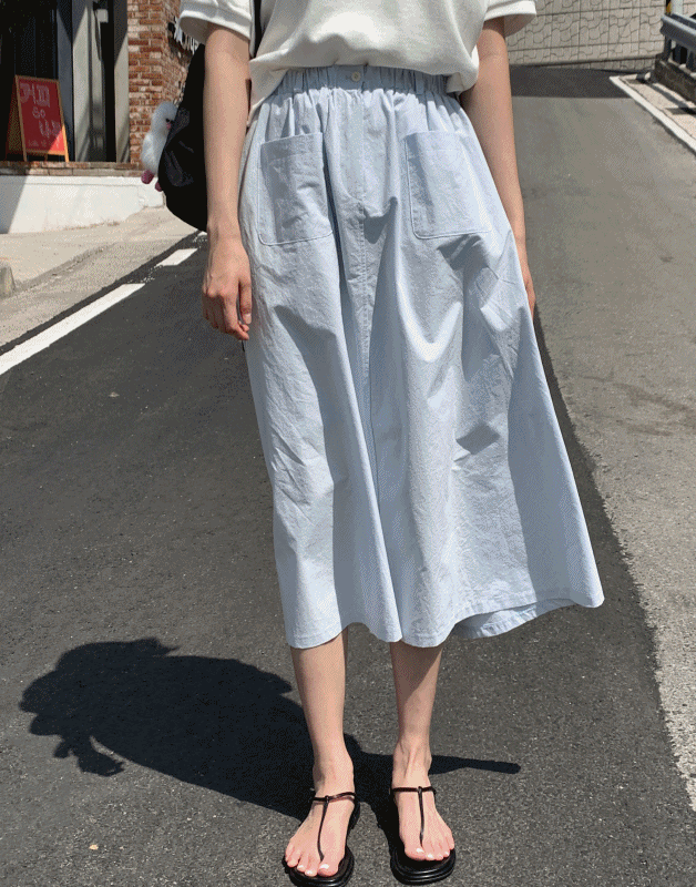 [MADE♥] pocket cotton skirt